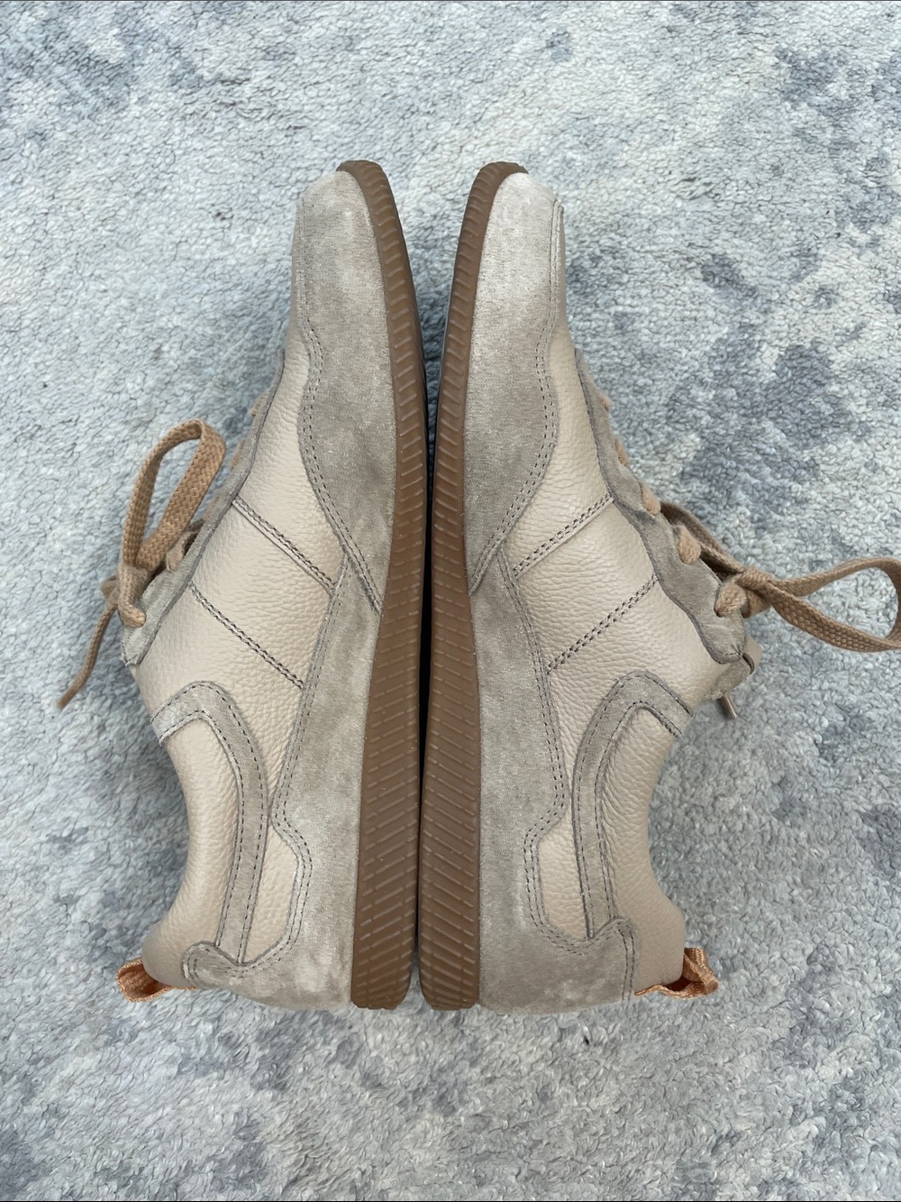 New Paul Green Chantel Sneaker Low Top Lace Up Almond Combo Leather Suede US 9.5 - Picture 12 of 15